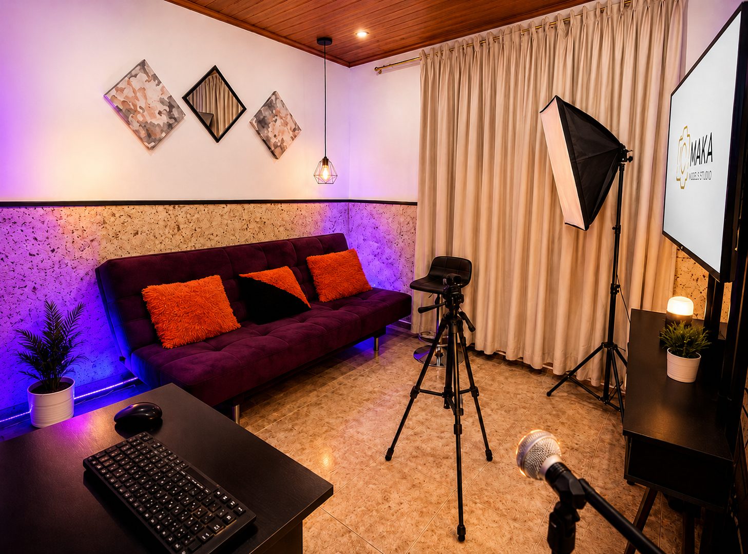Estudio webcam profesional de MAKA Models Studio en Bogotá
